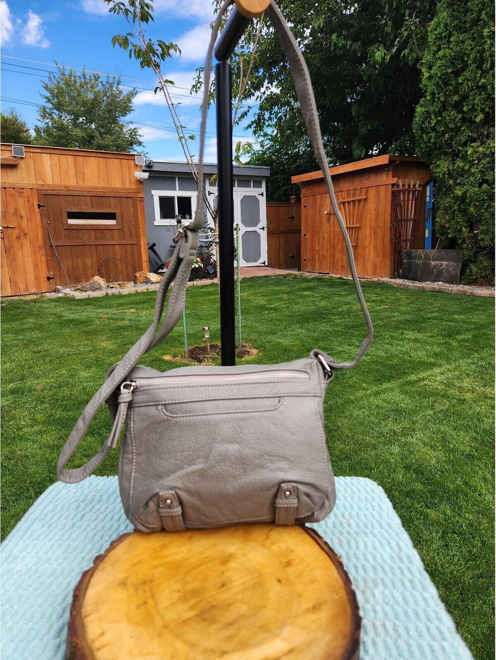 Bueno Gray Crossbody Shoulder Bag